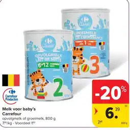 Carrefour melk voor baby's carrefour aanbieding