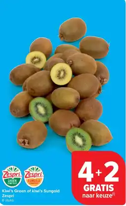 Carrefour Market Kiwi's green of kiwi's sungold aanbieding
