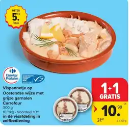 Carrefour Market Vispannetje op Oostendse wijze met grijze garnalen aanbieding