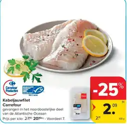 Carrefour Market Kabeljauwfilet Carrefour aanbieding