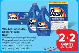 Carrefour Vloeibaar wasmiddel, poeder of caps Dash aanbieding