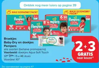 Broekjes Baby-Dry en doekjes Pampers