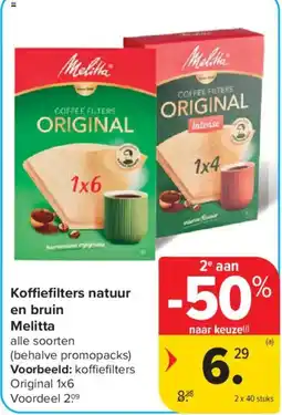 Carrefour Market Koffiefilters natuur en bruin aanbieding