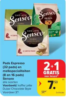 Carrefour Market Pads Espresso en melkspecialiteiten aanbieding