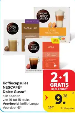 Carrefour Market Koffiecapsules NESCAFE Dolce Gusto aanbieding
