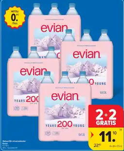 Carrefour Natuurlijk mineraalwater Evian aanbieding
