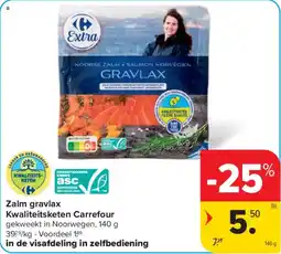 Carrefour Zalm gravlax aanbieding