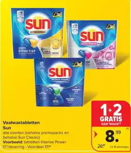 Carrefour Market Vaatwastabletten sun aanbieding