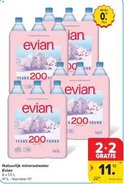 Carrefour Market Natuurlijk mineraalwater Evian aanbieding