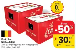 Carrefour Market Krat bier Stella Artois aanbieding