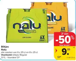 Carrefour Market Blikjes Nalu aanbieding