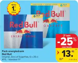 Carrefour Market Pack energiedrank Red Bull aanbieding