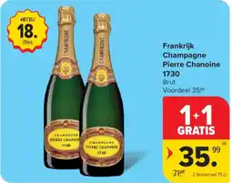 Carrefour Market Frankrijk Champagne Pierre Chanoine aanbieding