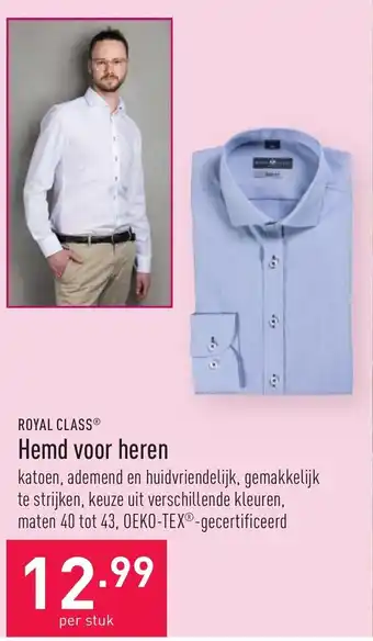 ALDI Royal class hemd voor heren aanbieding