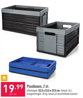 ALDI Plooiboxen, 2 st. 52,5 x 33,5 x 29,5 cm aanbieding