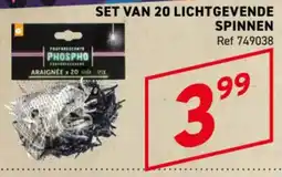 Trafic Set van 20 lichtgevende spinnen aanbieding
