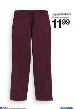 Zeeman Heren joggingbroek aanbieding