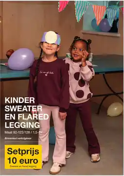 Zeeman Kinder sweater en flared legging aanbieding