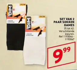 Trafic set van 2 paar sokken dames aanbieding
