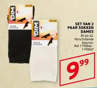 Set van 2 paar sokken dames