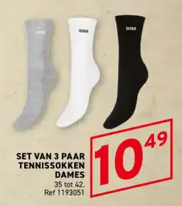 Trafic Set van 3 paar tennissocken dames aanbieding