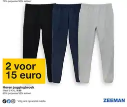 Zeeman Heren joggingbroek aanbieding