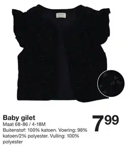 Zeeman Baby gilet aanbieding