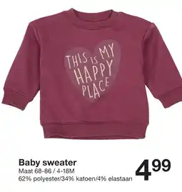 Zeeman Baby sweater aanbieding