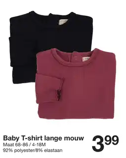 Zeeman Baby T-shirt lange mouw aanbieding