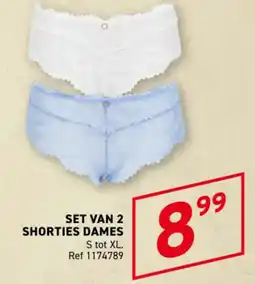 Trafic Set van 2 shorties dames aanbieding