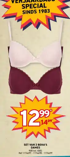 Trafic Set van 2 beha's dames aanbieding