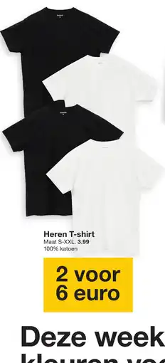 Zeeman Heren T-shirt aanbieding
