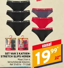 Trafic Set van 3 katoen-stretch slips heren aanbieding