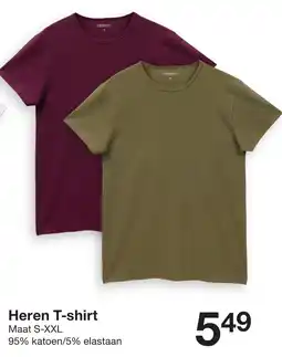 Zeeman Heren T-shirt aanbieding