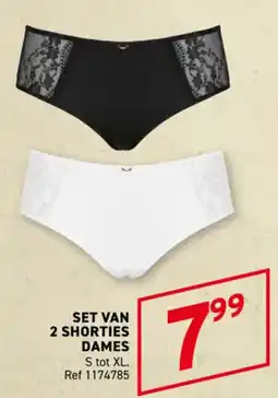 Trafic Set van 2 shorties dames aanbieding