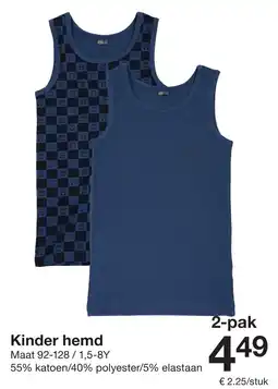 Zeeman Kinder hemd aanbieding