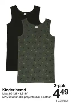 Zeeman Kinder hemd aanbieding