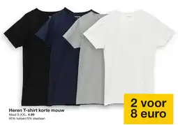 Zeeman Heren T-shirt korte mouw aanbieding