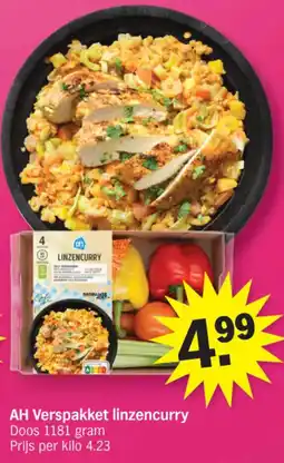 Albert Heijn Ah verspakt linzencurry aanbieding