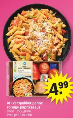 Albert Heijn Ah verspakket penne romige paprikasaus aanbieding