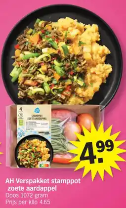 Albert Heijn AH Verspakket stamppot zoete aardappel aanbieding