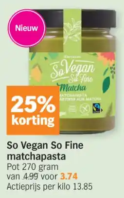 Albert Heijn So Vegan So Fine matchapasta aanbieding