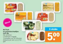 Albert Heijn AH Fruit- en groenteschaaltjes met dip aanbieding