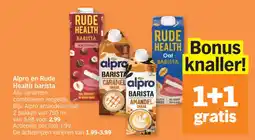 Albert Heijn Alpro en Rude Health barista aanbieding