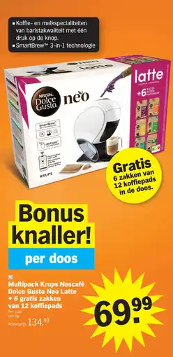 Albert Heijn Multipack Krups Nescafé Dolce Gusto Neo Latte aanbieding