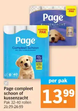 Albert Heijn Page compleet schoon of kussenzacht aanbieding
