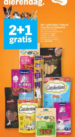 Albert Heijn Catisfactions, Vitakraft, Good Boy en Rosewood aanbieding