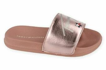 Berca Shoes Tommy Hilfiger Badslipper Meisjes Maat 26/34 Stars Print Slider - Rosegold aanbieding