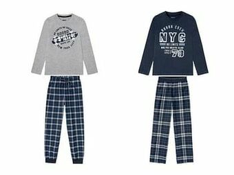 Lidl PEPPERTS® Pyjama met broek van warm flanel aanbieding