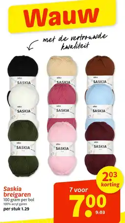 Wibra Saskia breigaren aanbieding